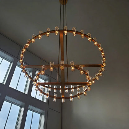Arcachones Led Round Two-tier Chandelier 60"