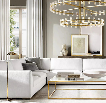 Arcachones Led Round Two-tier Chandelier 60"