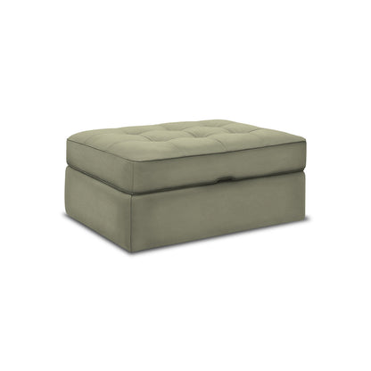 Eleanor Rigby Arizona 42 Wide Genuine Leather Tufted Rectangle Storage Ottoman
