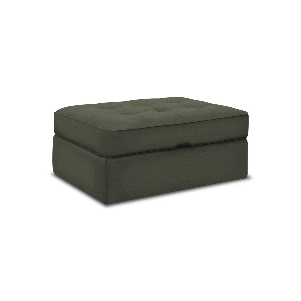 Eleanor Rigby Arizona 42 Wide Genuine Leather Tufted Rectangle Storage Ottoman