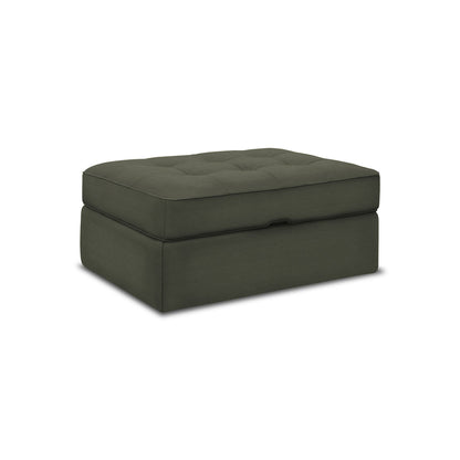 Eleanor Rigby Arizona 42 Wide Genuine Leather Tufted Rectangle Storage Ottoman