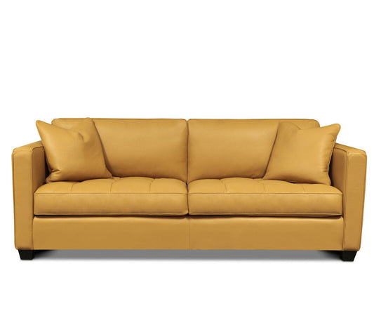 Eleanor Rigby Arizona 92 Genuine Leather Square Arm Standard Sofa