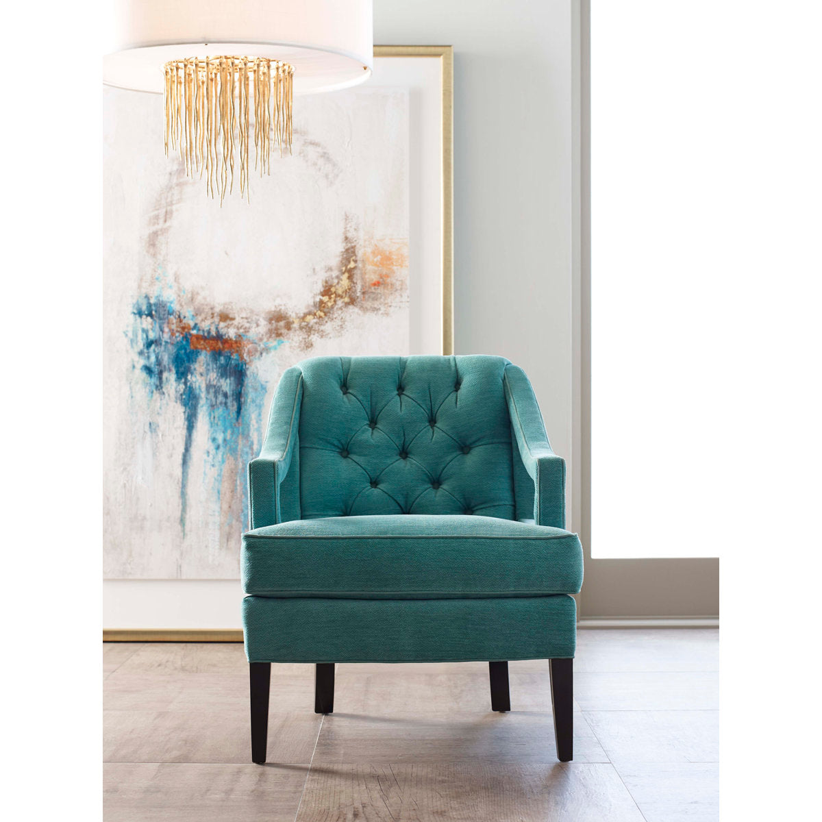 Armchair Chair with Ottoman