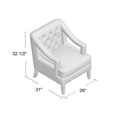 Armchair Chair with Ottoman