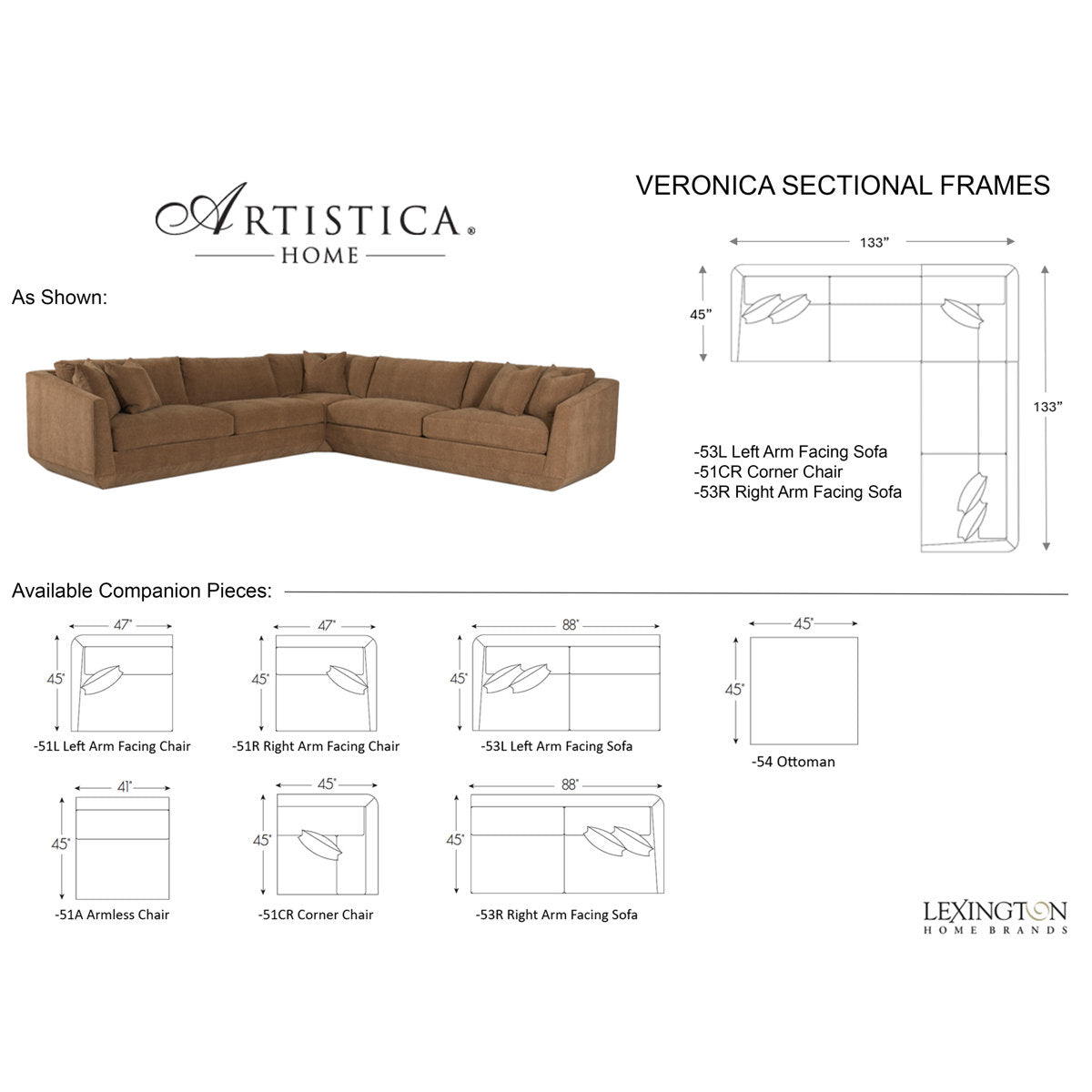 Artistica Home Veronica Sectional