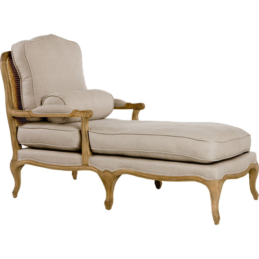 Arzola Linen Chaise Lounge