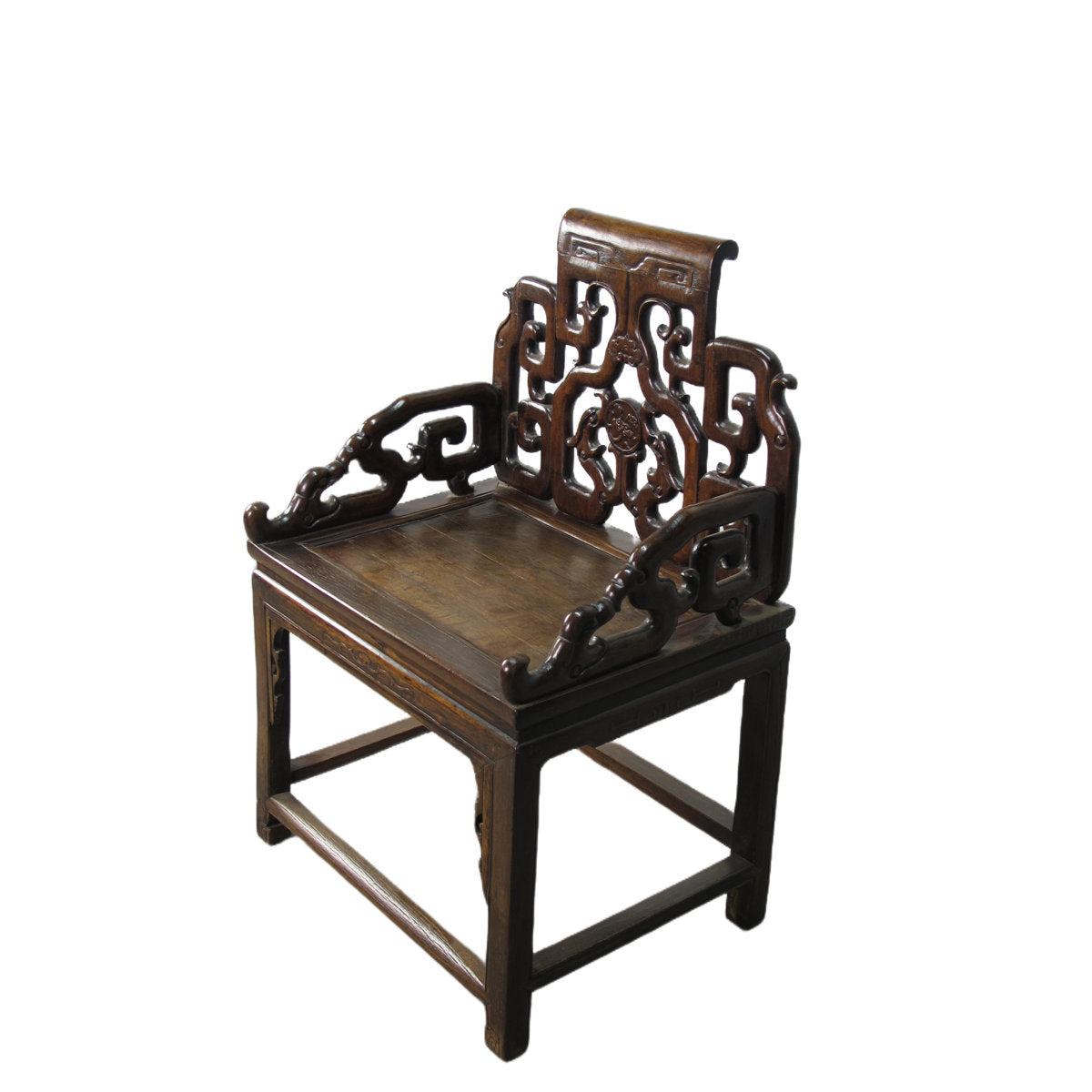 Asian Classic Solid Wood Arm Chair (Set of 2)
