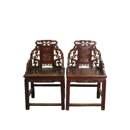 Asian Classic Solid Wood Arm Chair (Set of 4)