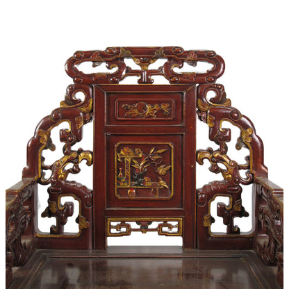 Asian Classic Solid Wood Arm Chair (Set of 4)