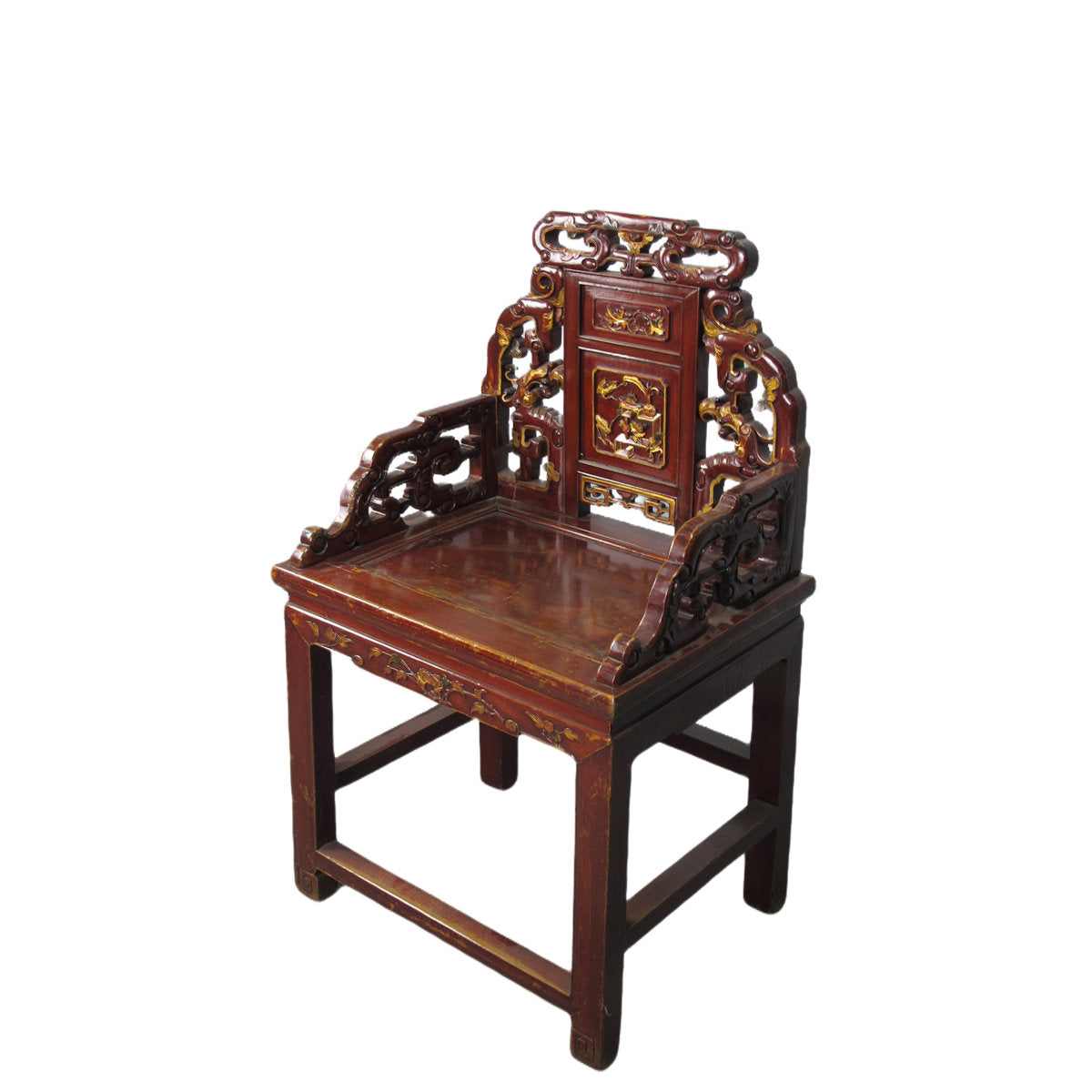 Asian Classic Solid Wood Arm Chair (Set of 2)