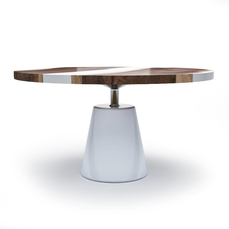 Asolo Round Walnut Wood Dining Table