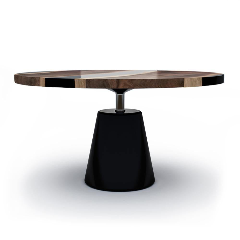 Asolo Round Walnut Wood Dining Table