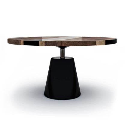 Asolo Round Walnut Wood Dining Table