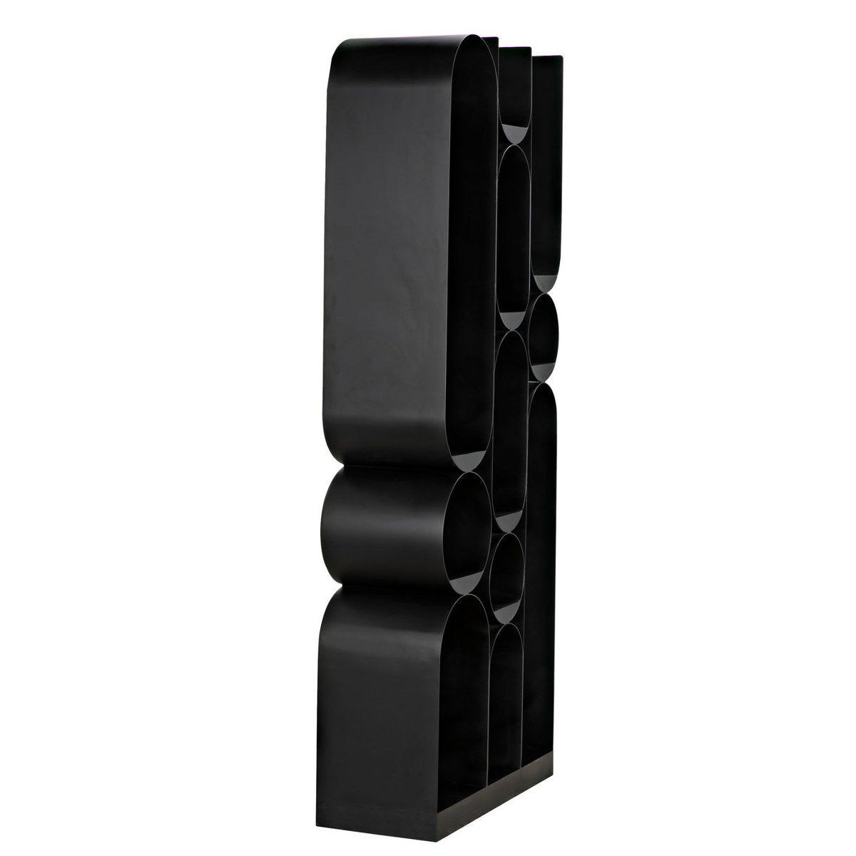 Noir Atomic 83 H X 33 W Steel Geometric Bookcase
