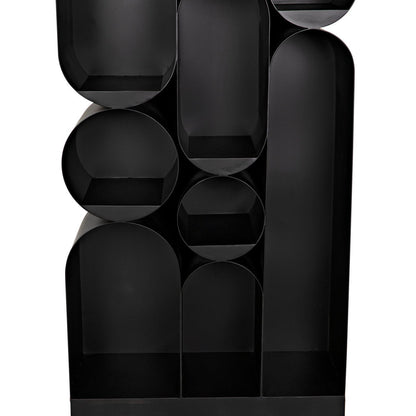 Noir Atomic 83 H X 33 W Steel Geometric Bookcase