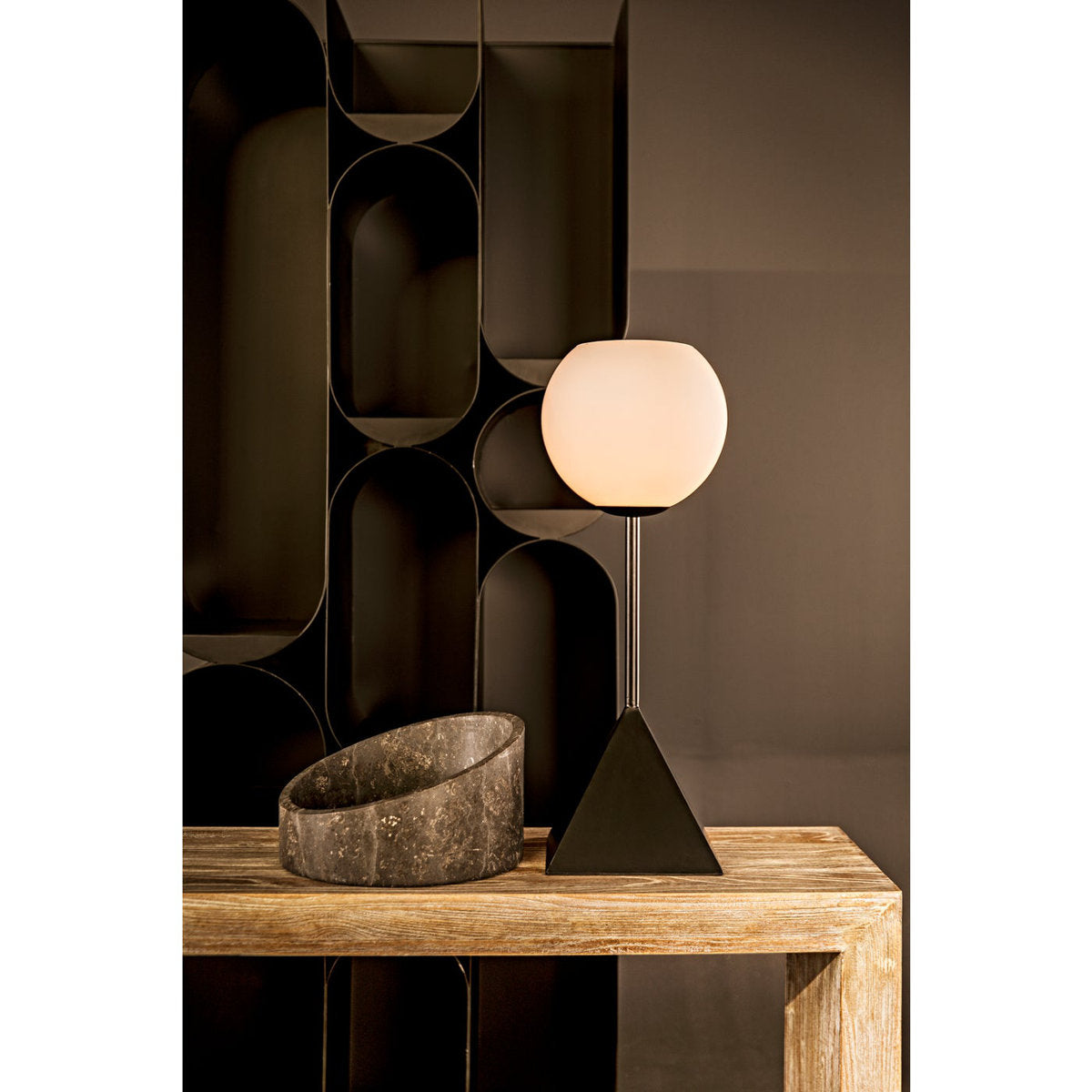 Noir Atomic 83 H X 33 W Steel Geometric Bookcase