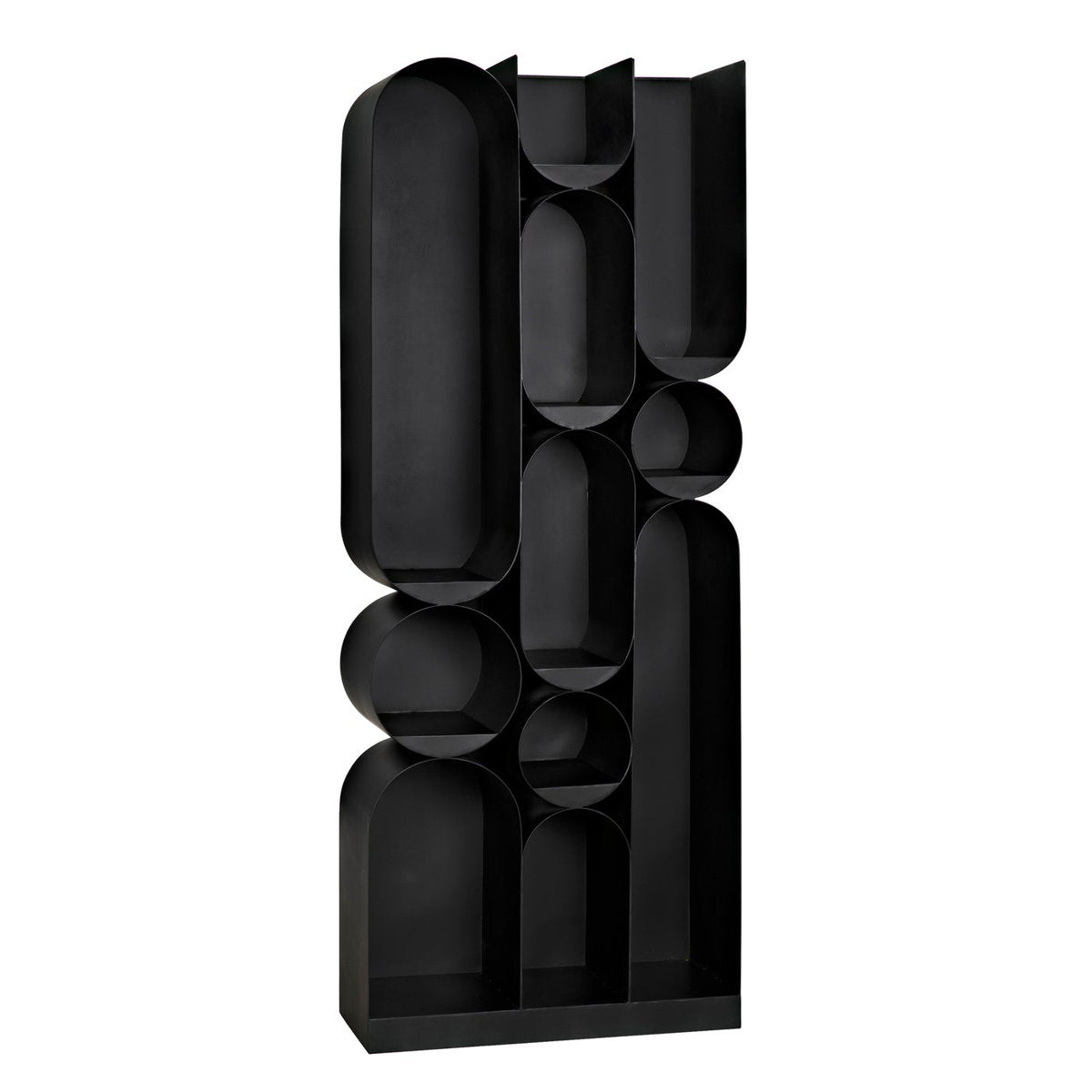 Noir Atomic 83 H X 33 W Steel Geometric Bookcase