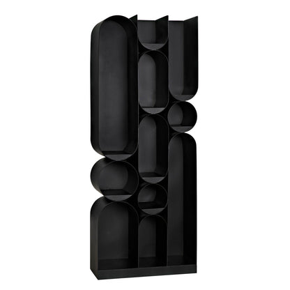 Noir Atomic 83 H X 33 W Steel Geometric Bookcase