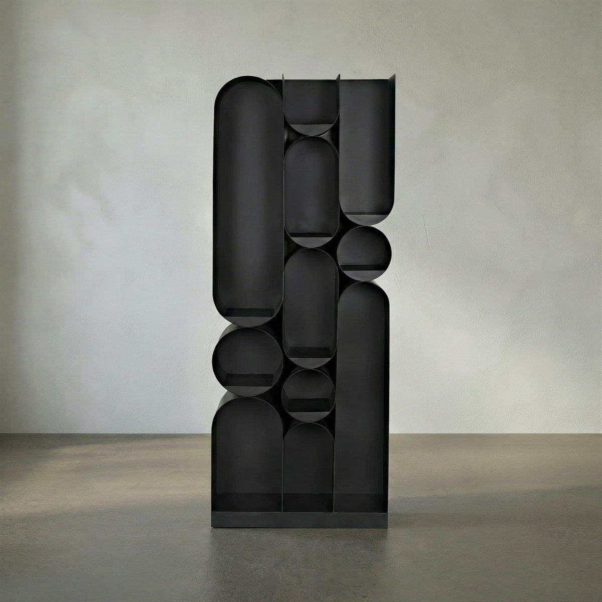 Noir Atomic 83 H X 33 W Steel Geometric Bookcase
