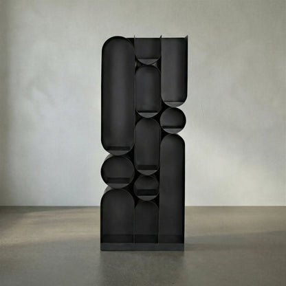 Noir Atomic 83 H X 33 W Steel Geometric Bookcase