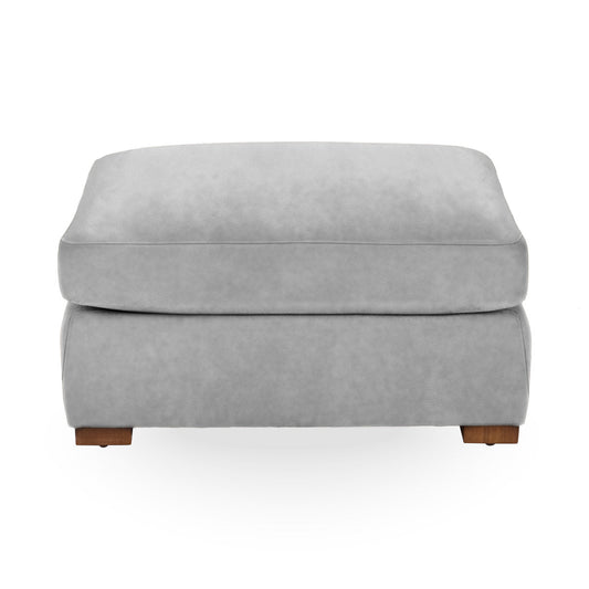 Classic Home Audrey Top Grain Leather Ottoman