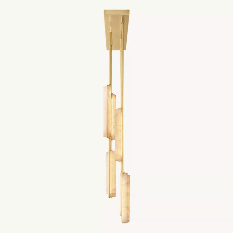 Audubon Alabaster Linear Chandelier 54"