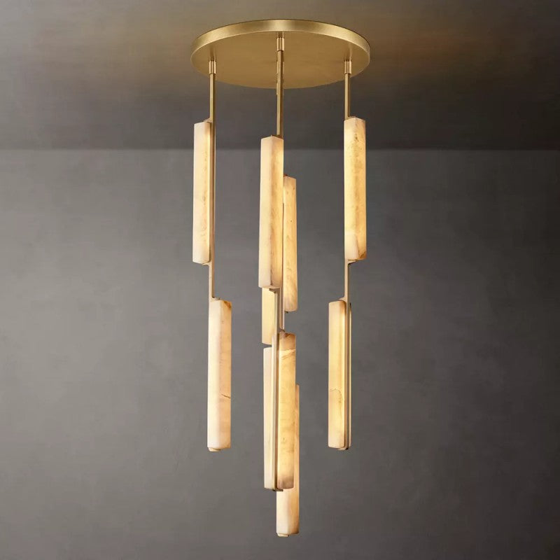 Audubon Alabaster Round Chandelier 24"
