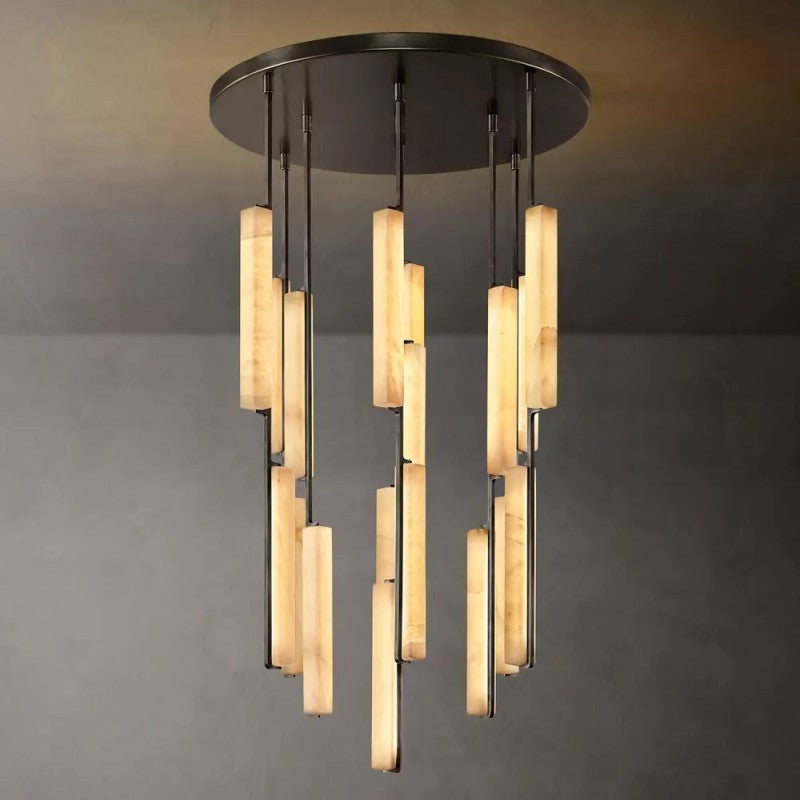 Audubon Alabaster Round Chandelier 40"