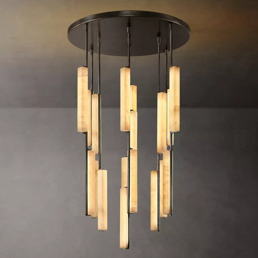 Audubon Alabaster Round Chandelier 40"