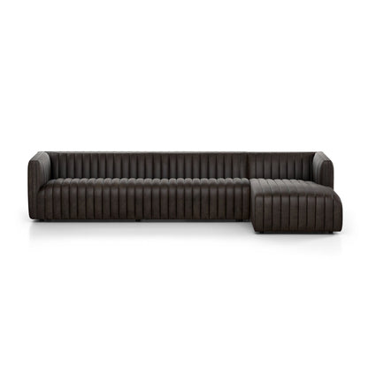 Four Hands Grayson 126 Wide Genuine Leather Left Hand Facing Sofa Chaise