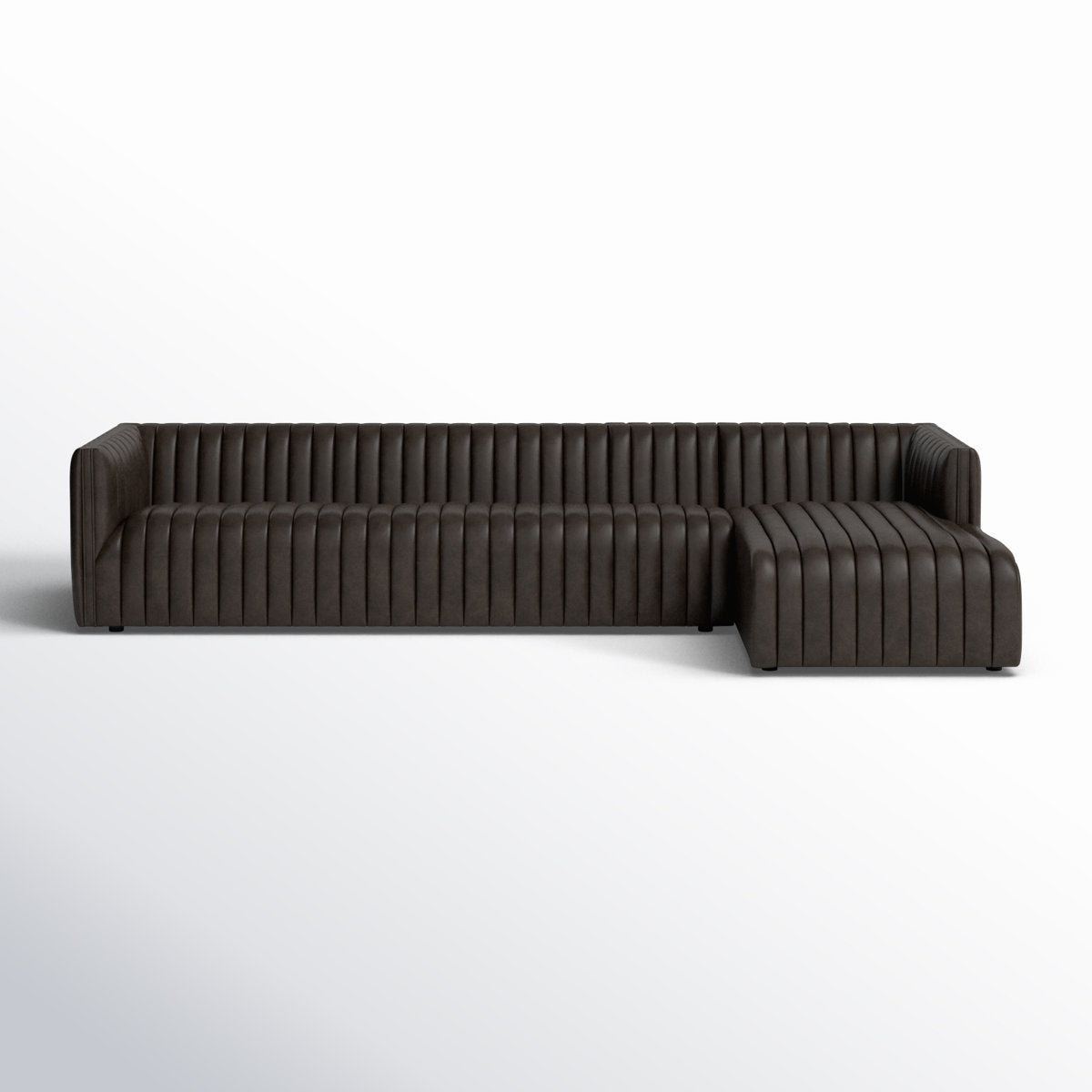 Four Hands Grayson 126 Wide Genuine Leather Left Hand Facing Sofa Chaise