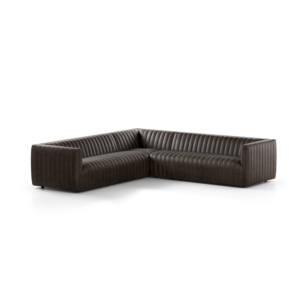 Four Hands Grayson 1055 Wide Genuine Leather Symmetrical Corner Sectional