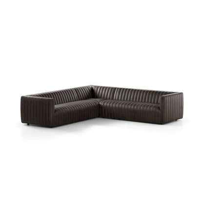 Four Hands Grayson 1055 Wide Genuine Leather Symmetrical Corner Sectional