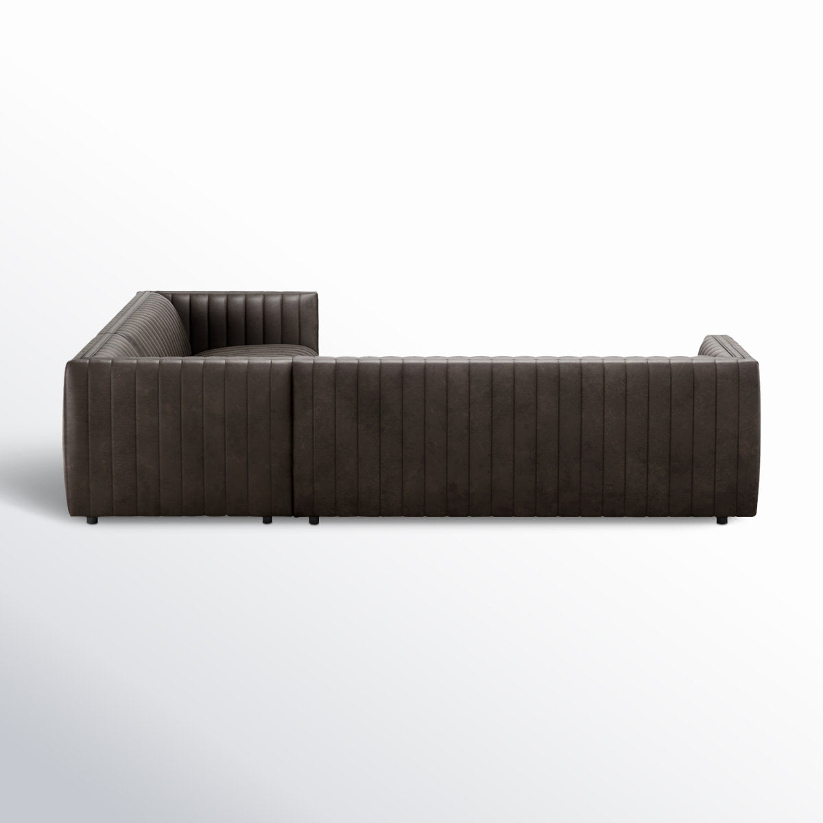 Four Hands Grayson 1055 Wide Genuine Leather Symmetrical Corner Sectional