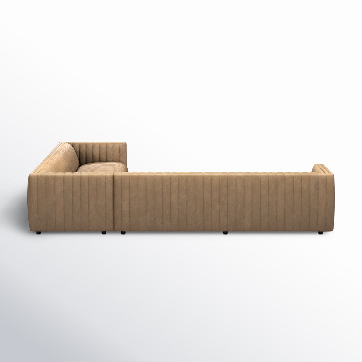 Four Hands Grayson 1255 Wide Genuine Leather Symmetrical Corner Sectional