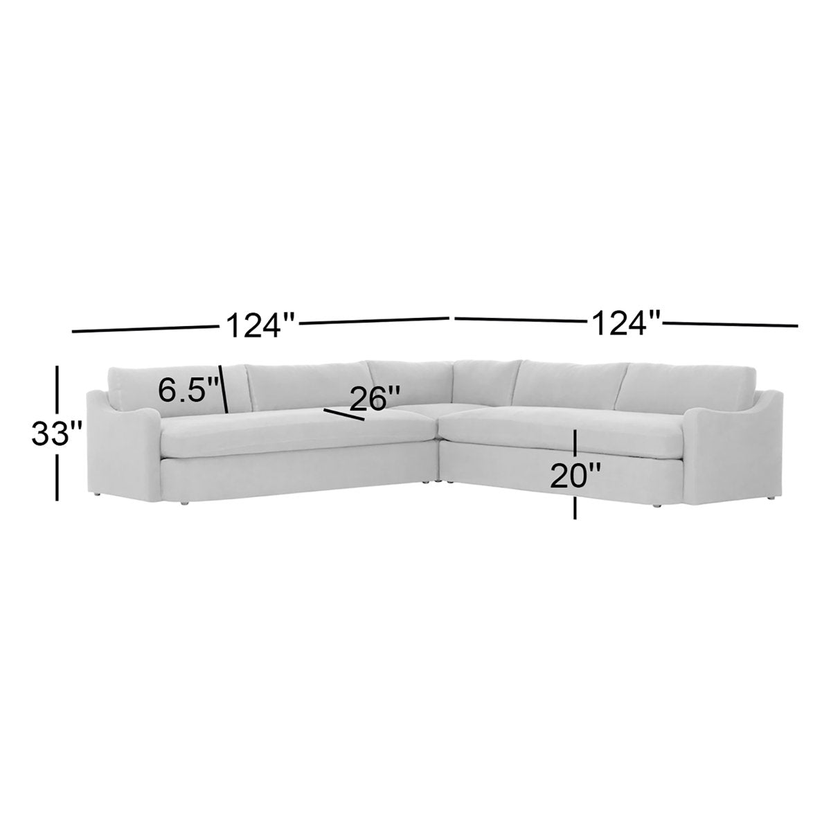 Amber Lewis X Four Hands Aurelia 3 Piece Sectional