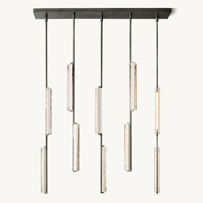 Audubon Crystal Linear Dining Room Chandelier 54"