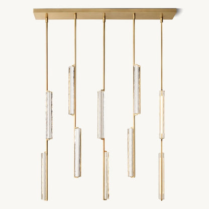 Audubon Crystal Linear Dining Room Chandelier 54"