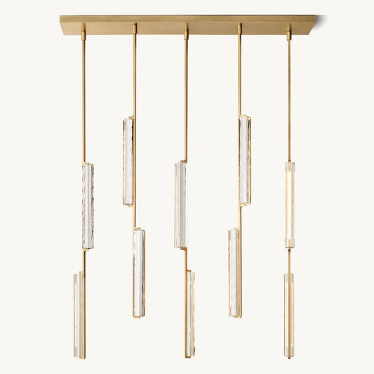 Audubon Crystal Linear Dining Room Chandelier 54"