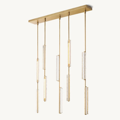 Audubon Crystal Linear Dining Room Chandelier 54"