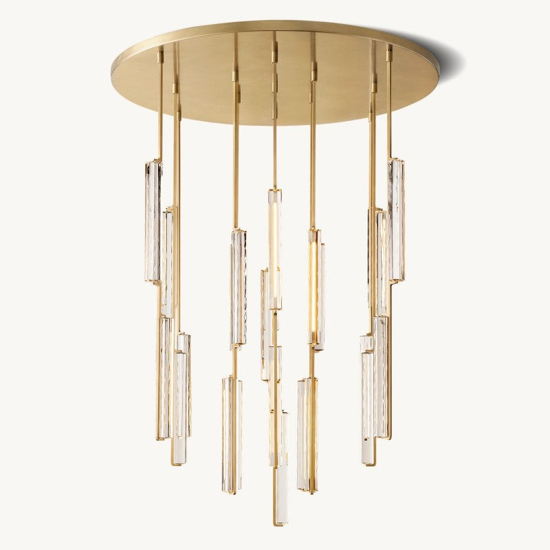 Audubon Crystal Round Living Room Chandelier 56"
