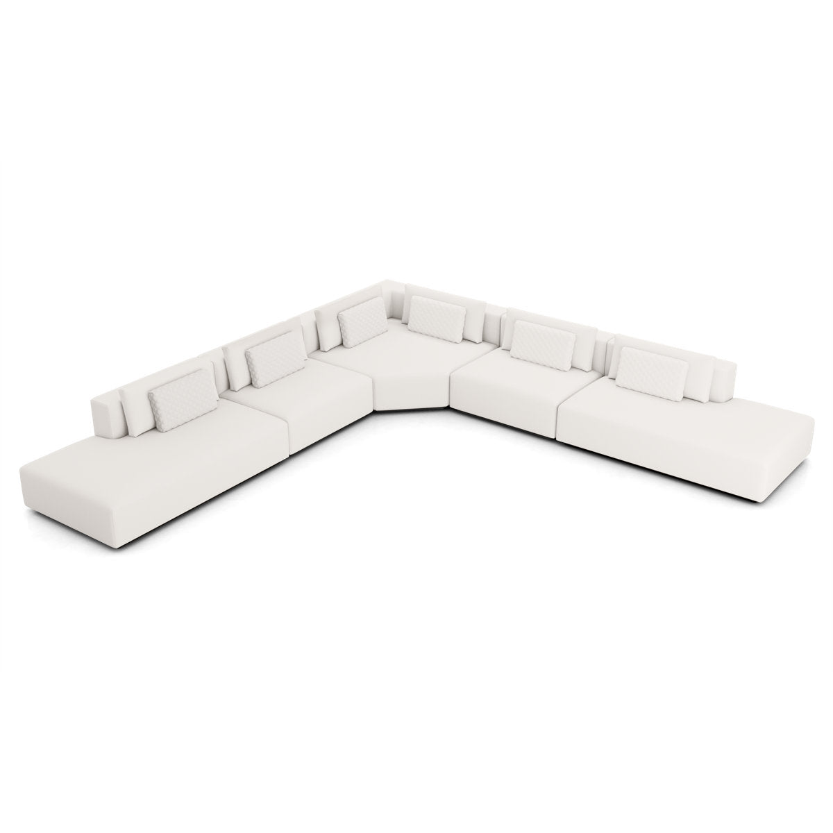 Modloft Spruce 173 Wide Revolution Performance Fabric Symmetrical Modular Corner Sectional
