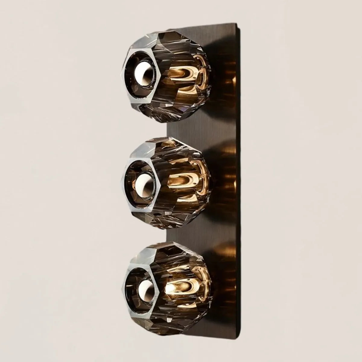Boule De Crystal Smoke Linear Short Wall Sconce