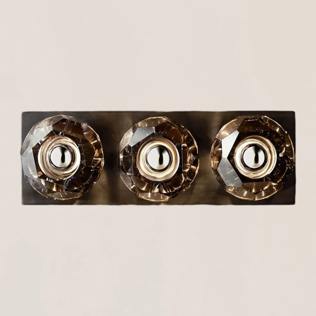 Boule De Crystal Smoke Linear Short Wall Sconce