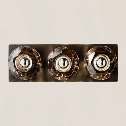 Boule De Crystal Smoke Linear Short Wall Sconce