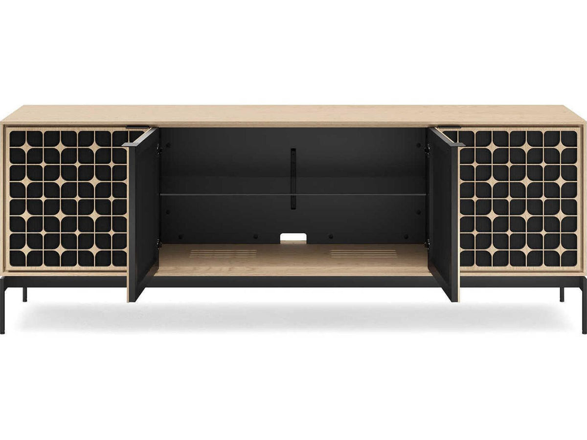 Elements 4-Door Constellation Media Console in Washed Oak