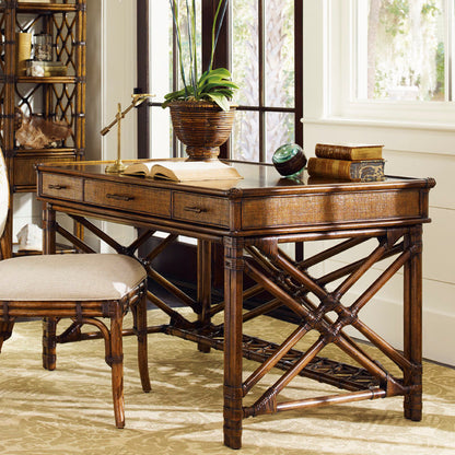 Bali Hai Solid Wood Desk with Hutch and Chair Set