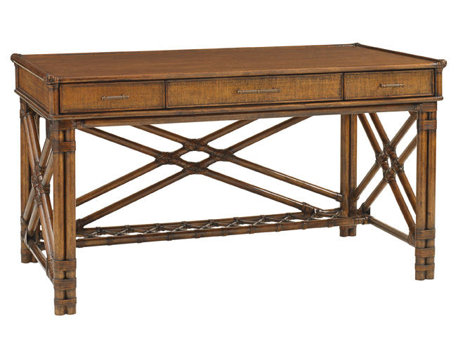 Bali Hai Solid Wood Desk with Hutch and Chair Set