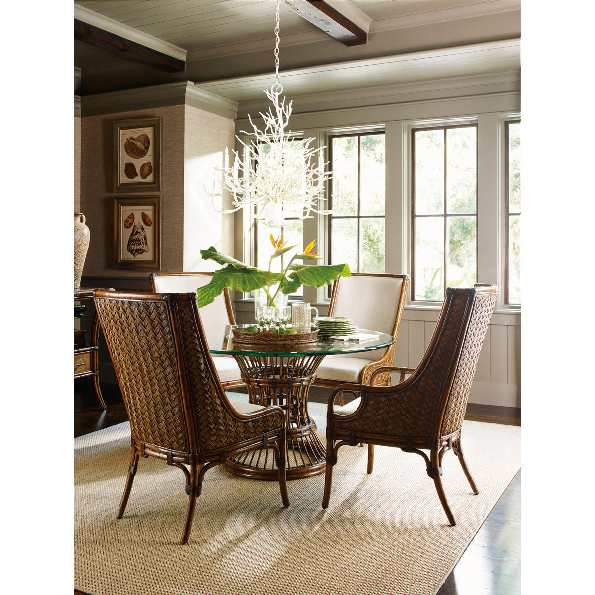 Bali Hai Upholstered Dining Arm Chair