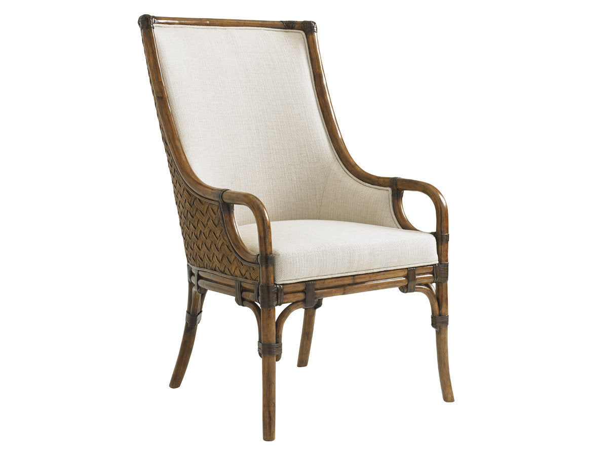 Bali Hai Upholstered Dining Arm Chair